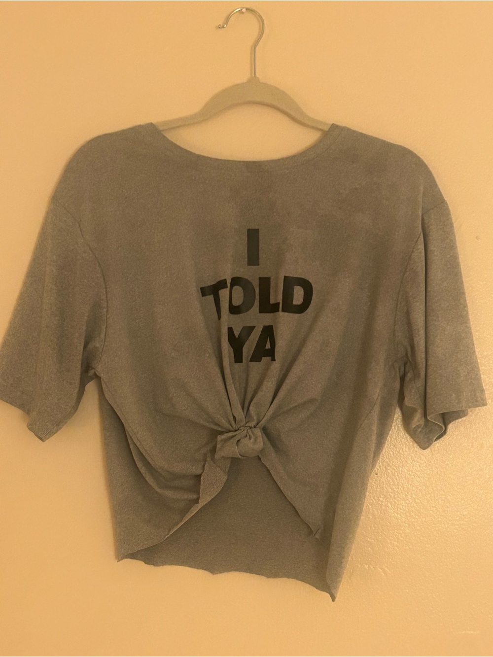 'I Told Ya' Graphic Crop Tee (Tashi’s shirt in CHALLENGERS) Upcycled